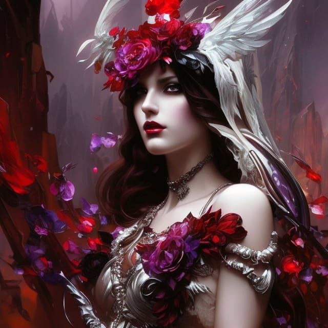 gothic beautiful enchantress AI Generated Artwork NightCafe Creator