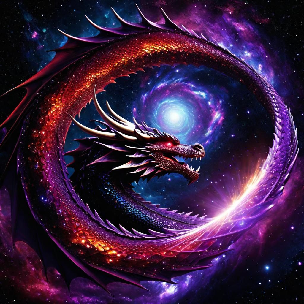 Ouroboros Dragon - Ai Generated Artwork - Nightcafe Creator