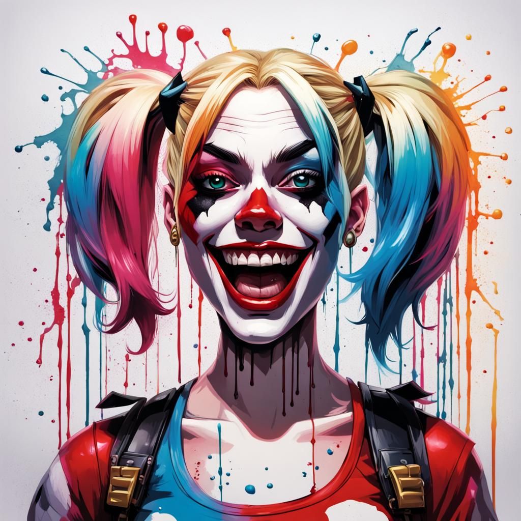 Harley Quinn laughs ominously - AI Generated Artwork - NightCafe Creator