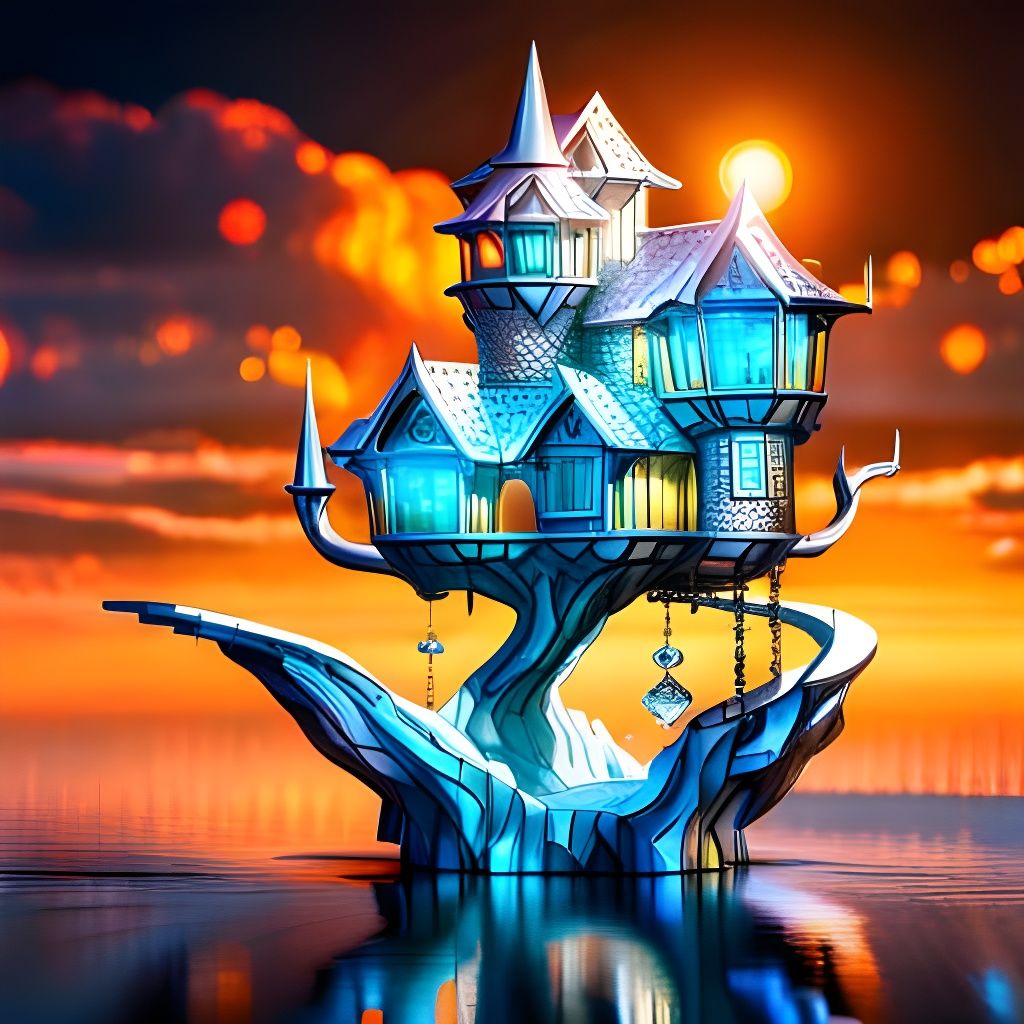 Crystal Tree House AI Generated Artwork NightCafe Creator