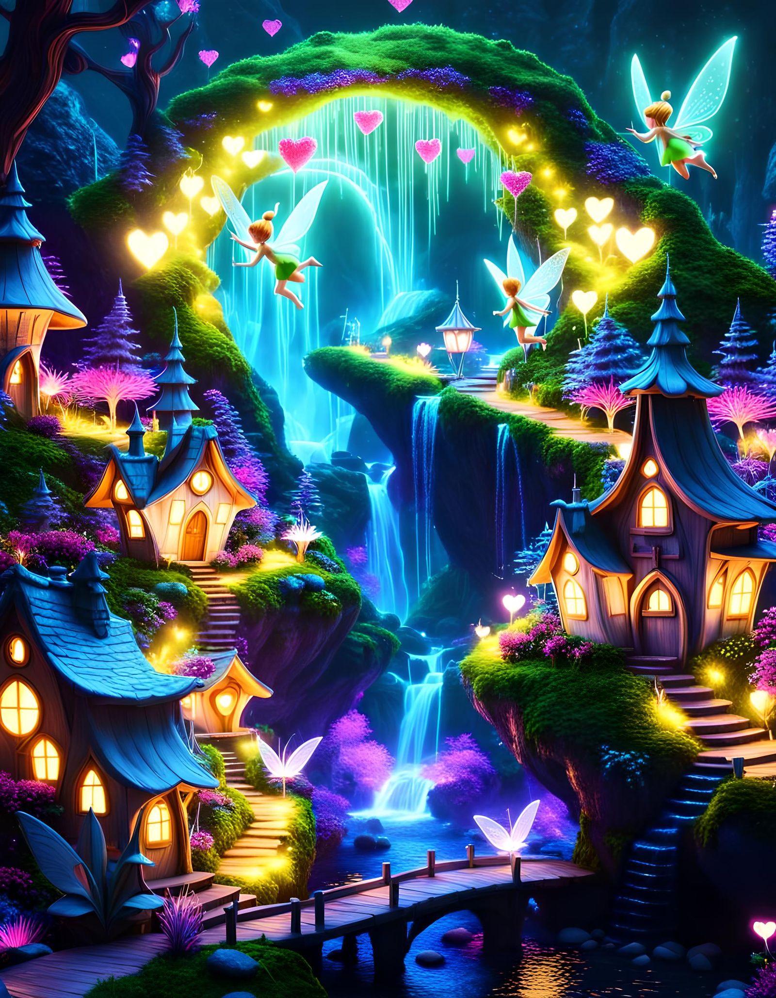 Fairy 🌼 Village - AI Generated Artwork - NightCafe Creator