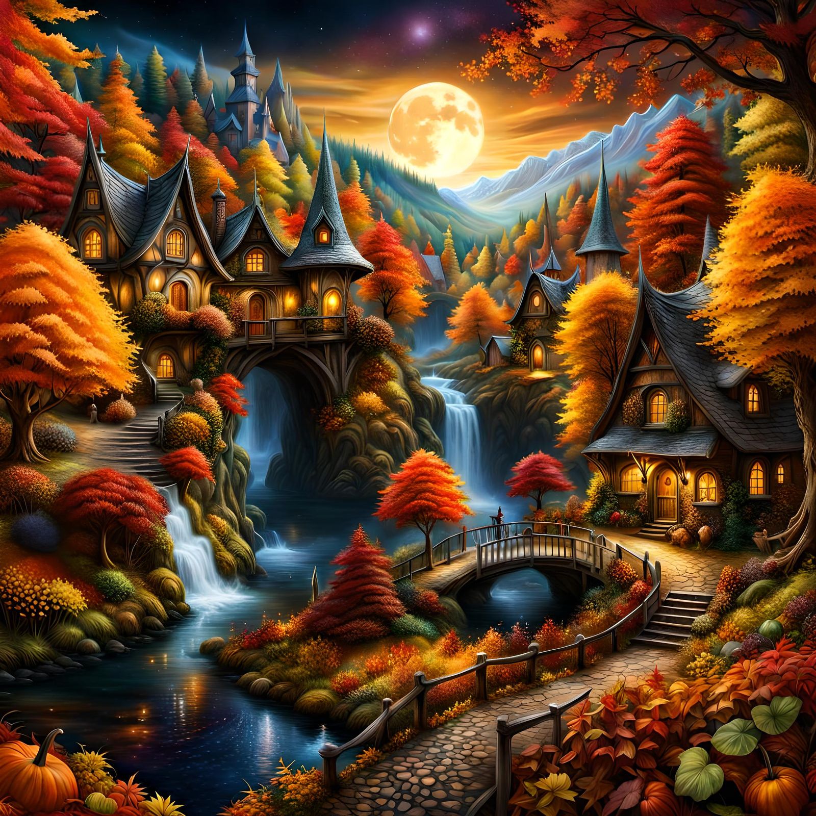 Autumn Fairy village