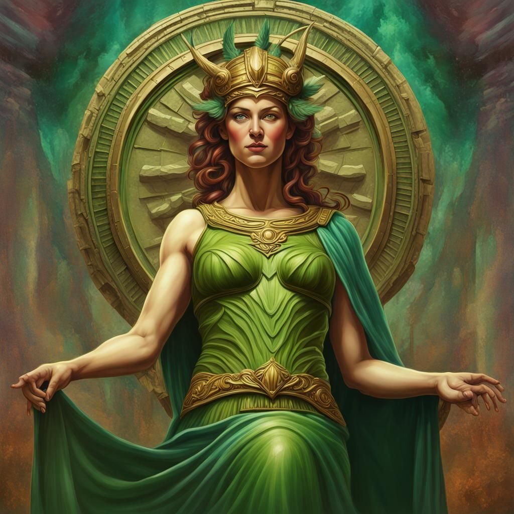 Minerva the Roman goddess of wisdom. 8k resolution concept art ...