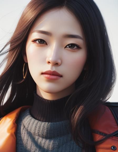 Ethereal Woman Portrait in Volumetric Lighting
