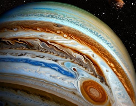 Jupiter, mid shot, NASA color Image - AI Generated Artwork - NightCafe ...