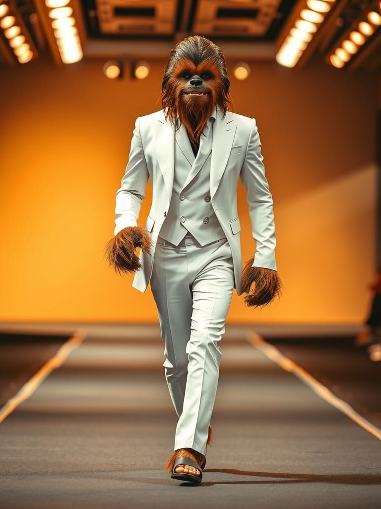 Elegant Wookie on the Catwalk  by @STIGSLER