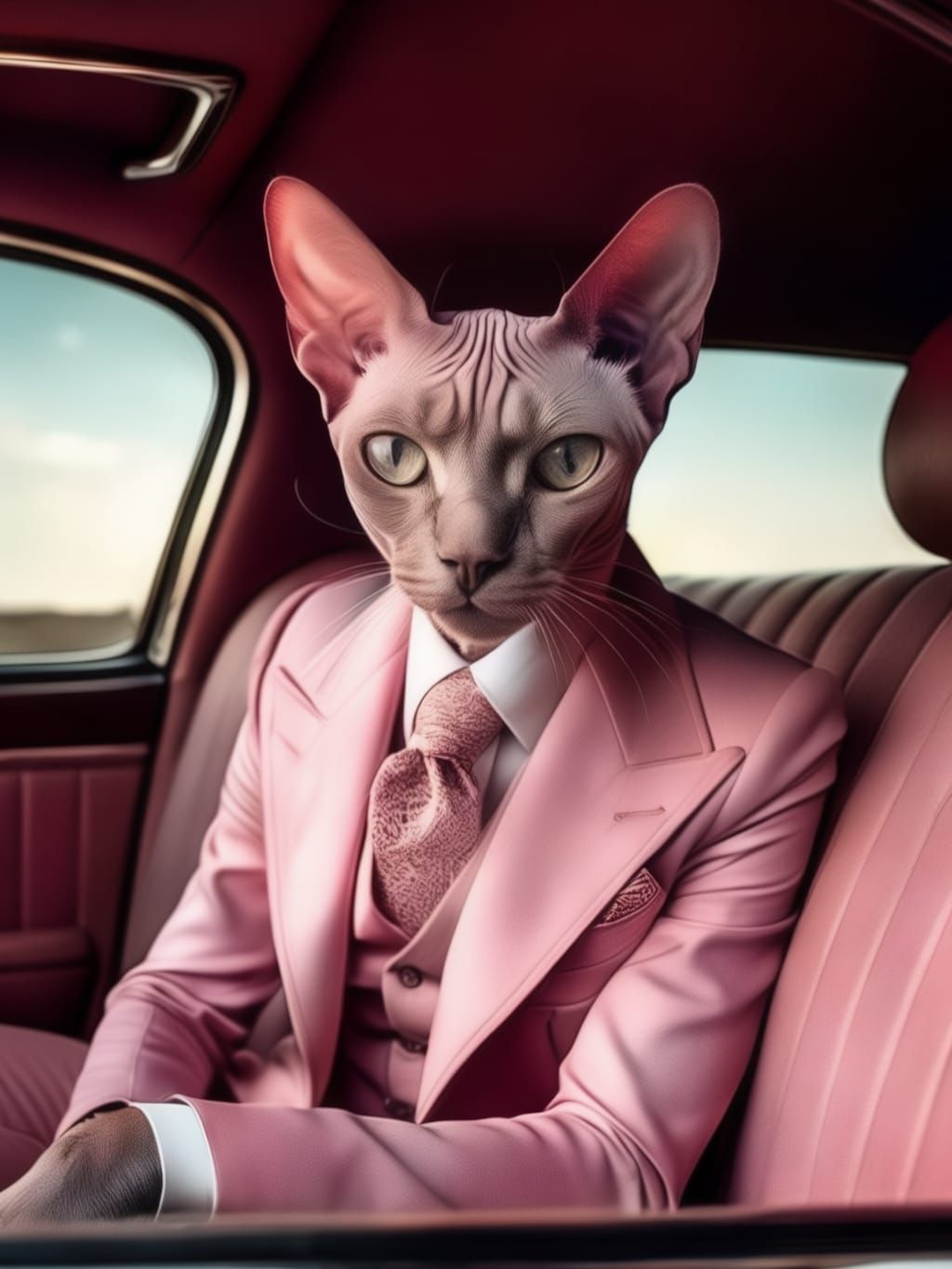 sphinx cat in a suit