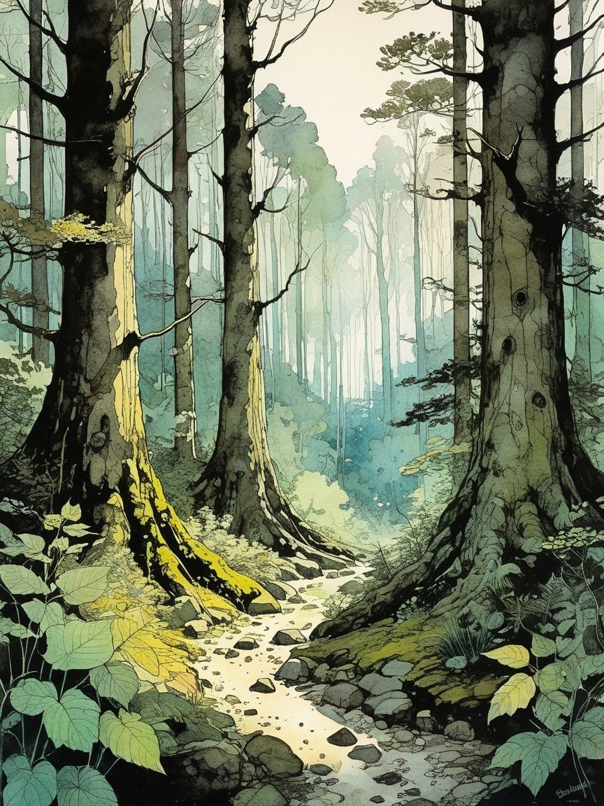 the forest rises over what once was desolation