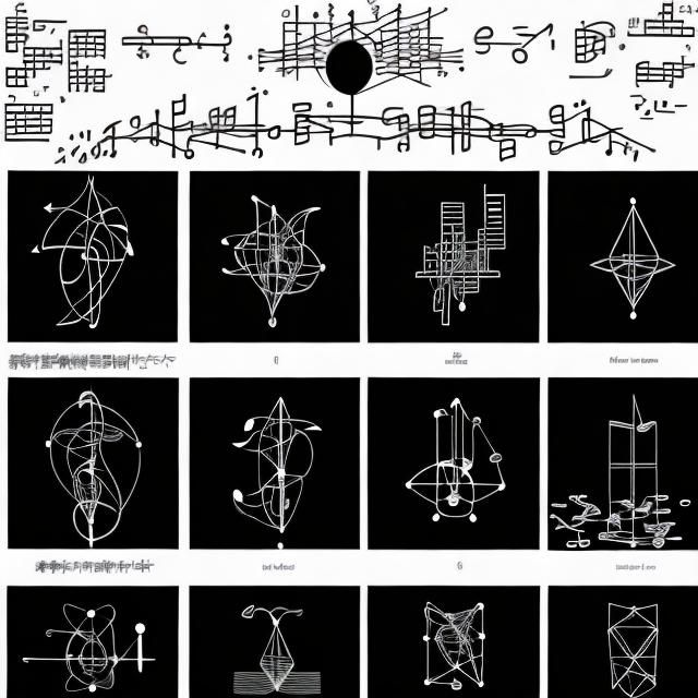 <lora:Graphic Scores cheap:1.0> graphic music notation