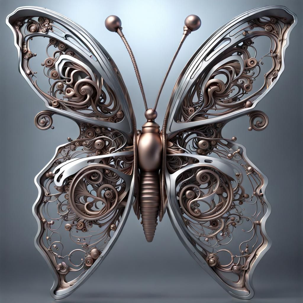Metal butterfly   by @1cheesepuff