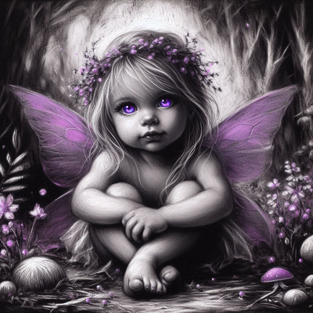 Lilac baby fairy