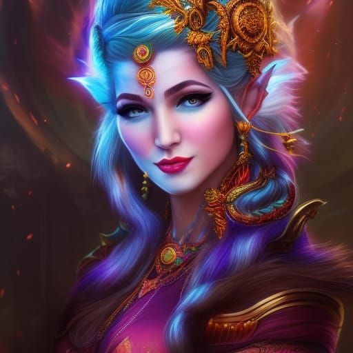 Elf Goddess 14 - AI Generated Artwork - NightCafe Creator