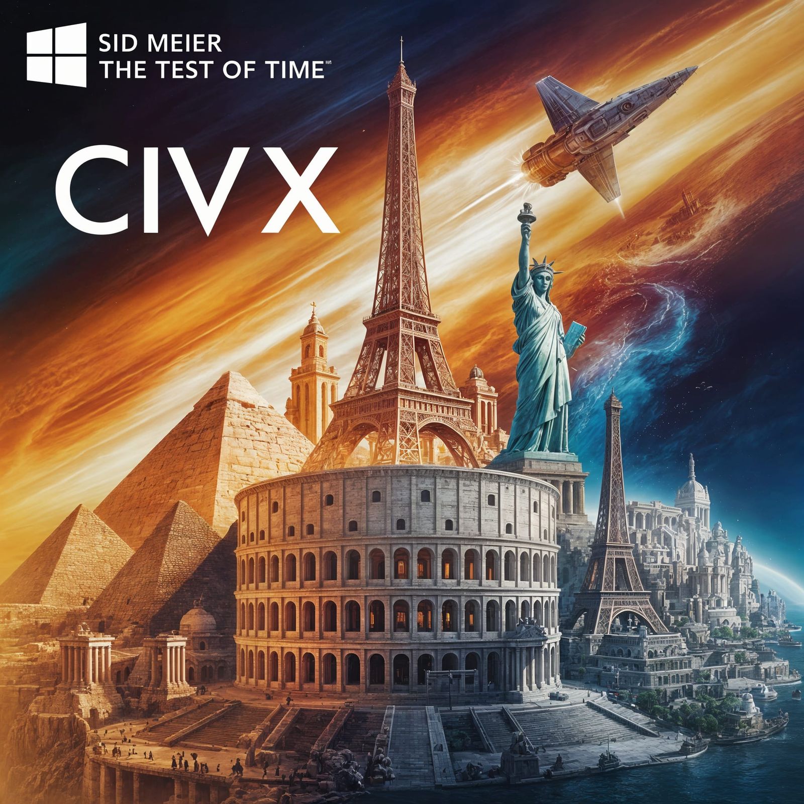 SID MEIER CIVILIZATION TEN - turn-based strategy game cover - the test of time (2)  by @Ex-Nihilo