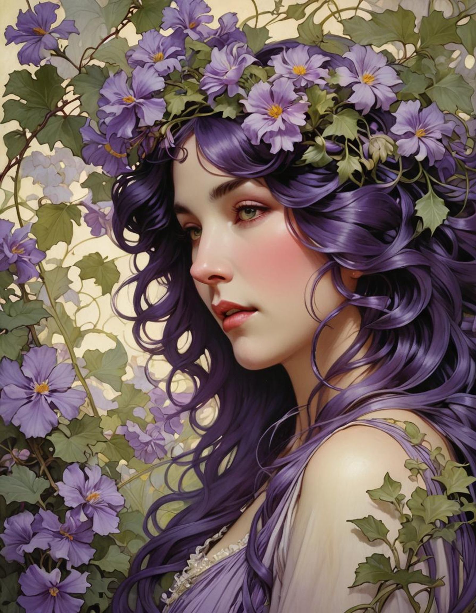 Bellflower Girl 2 AI Generated Artwork NightCafe Creator