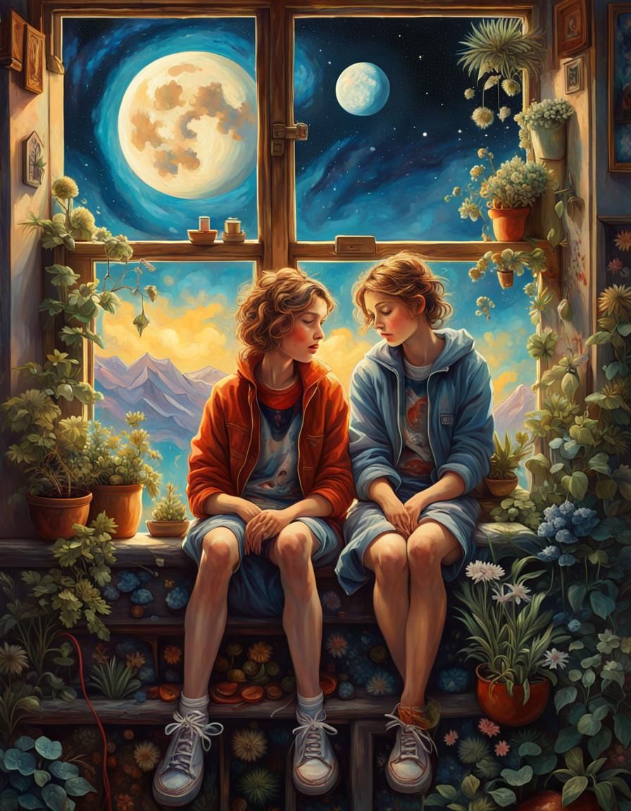 Emotionally connected friends!!   by @Hit moments