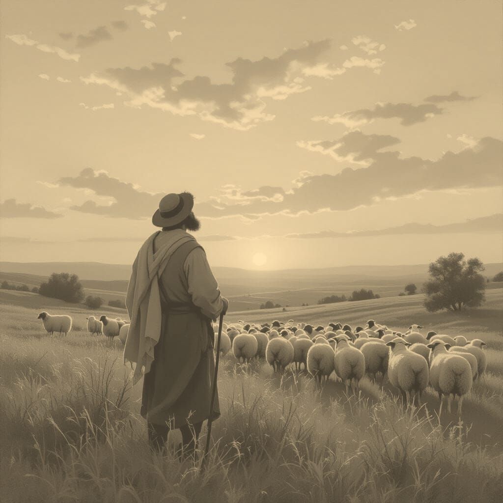 Jewish Shepherd Gazing at the Sky