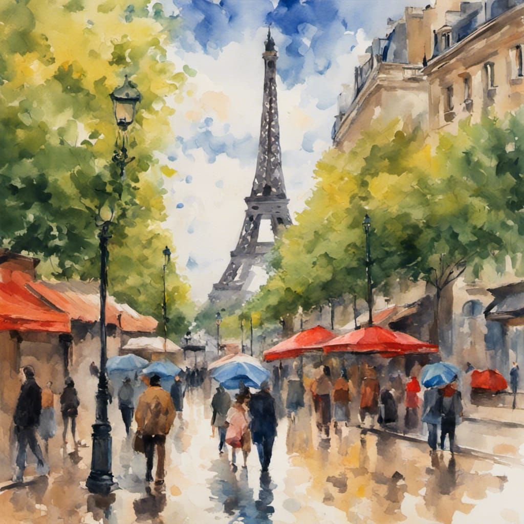 walking in the city of paris - AI Generated Artwork - NightCafe Creator