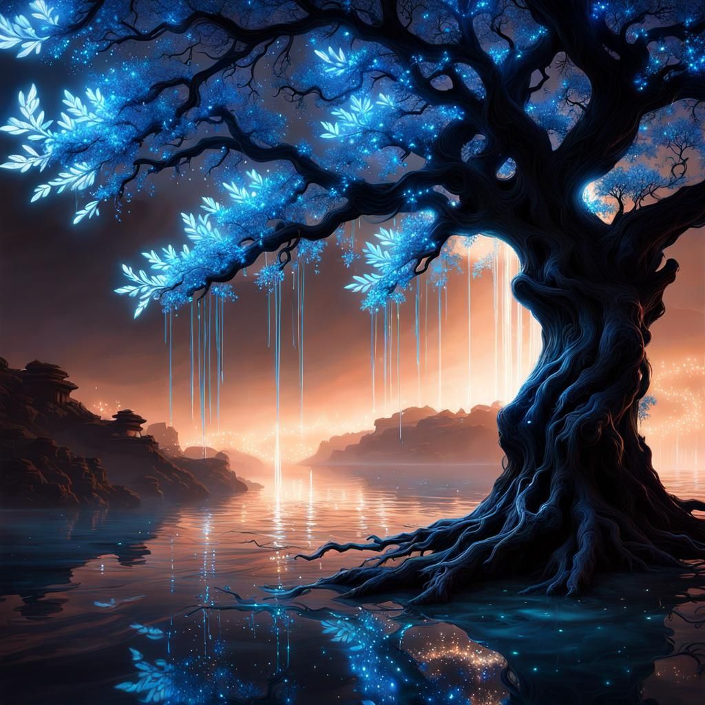 Blue Glow Tree