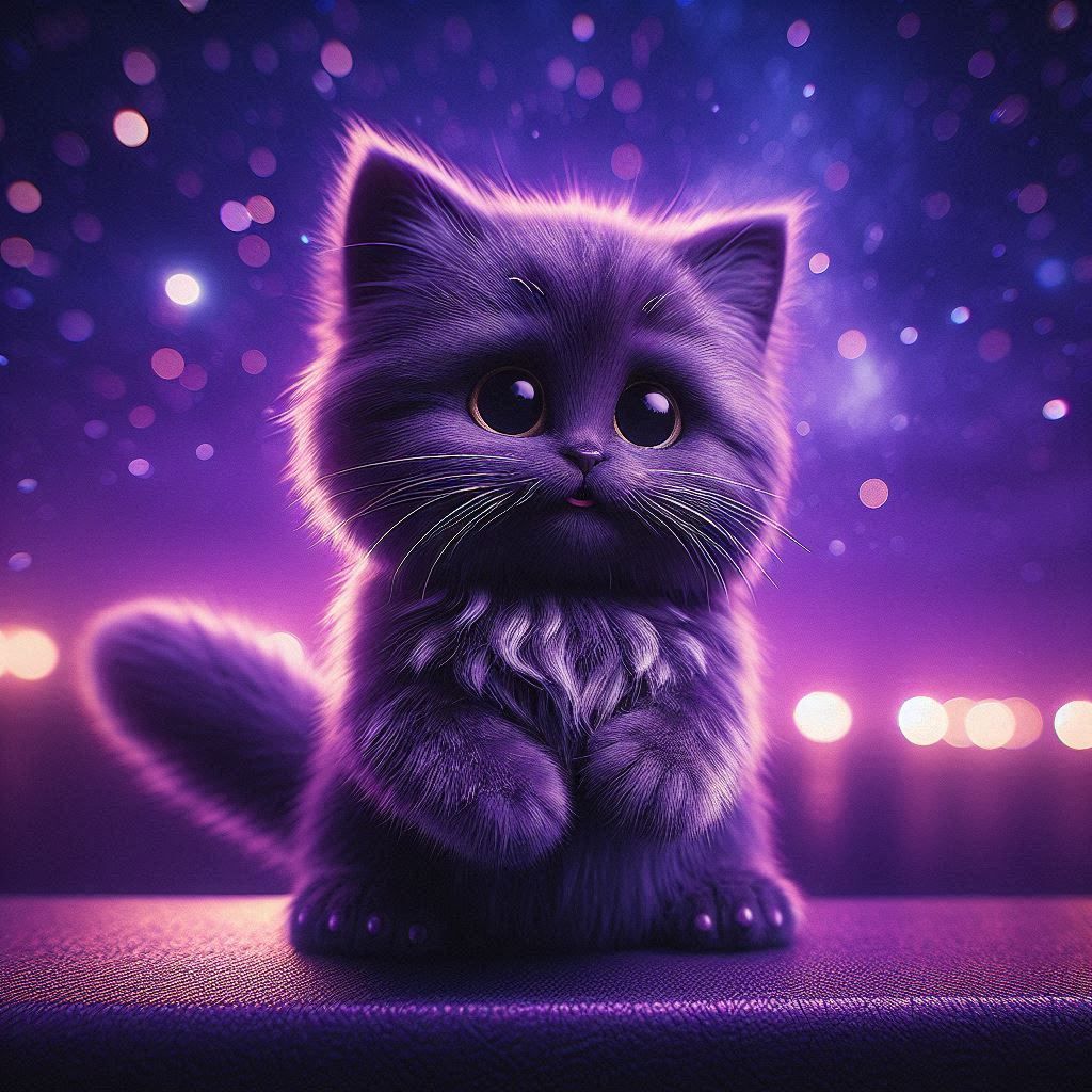 Purple kitty