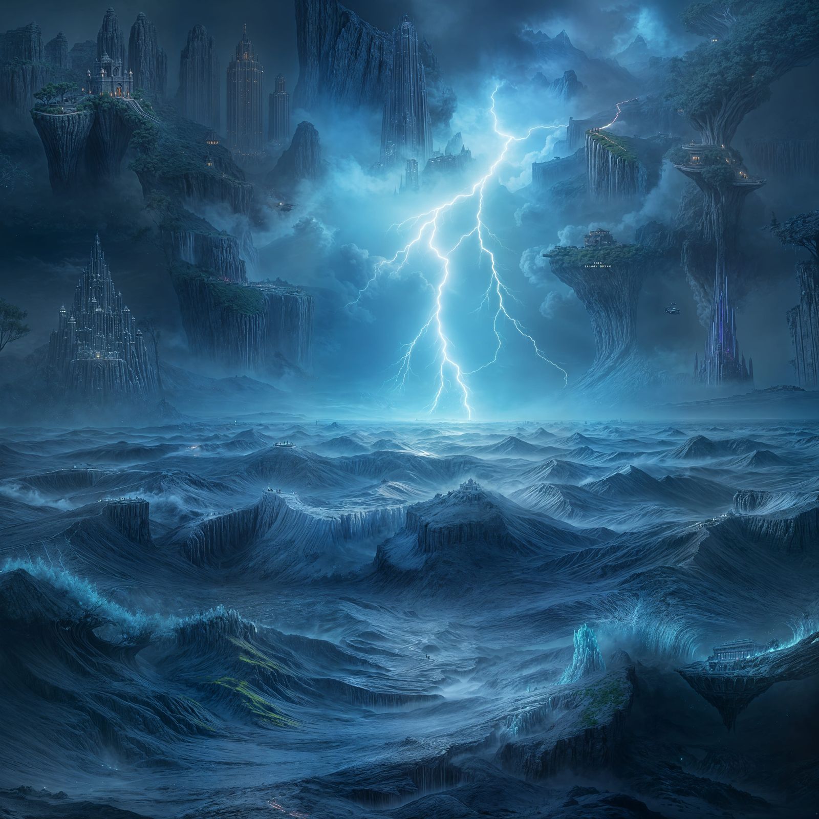 Electric Storm Unfolds Across Turbulent Waves in Metallic Hu...