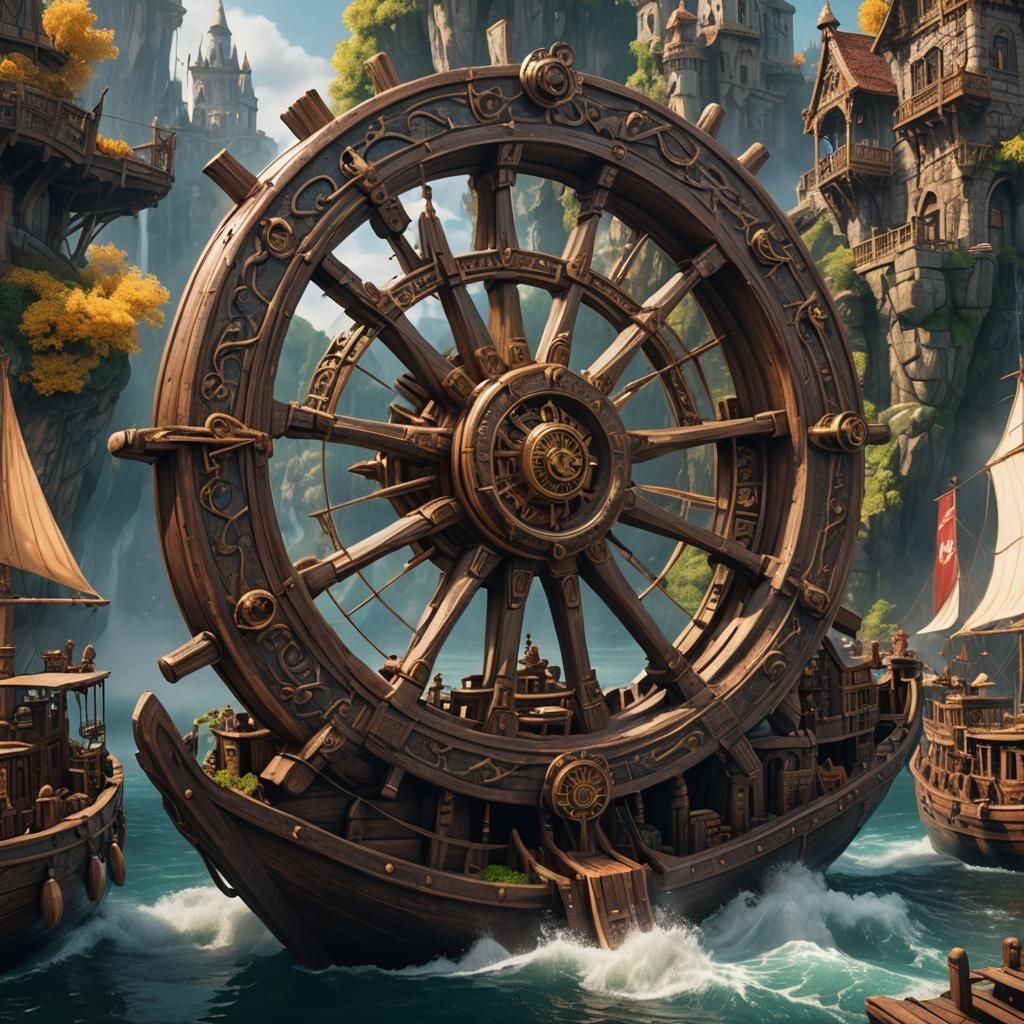 A boat with a working Is fairest wheel