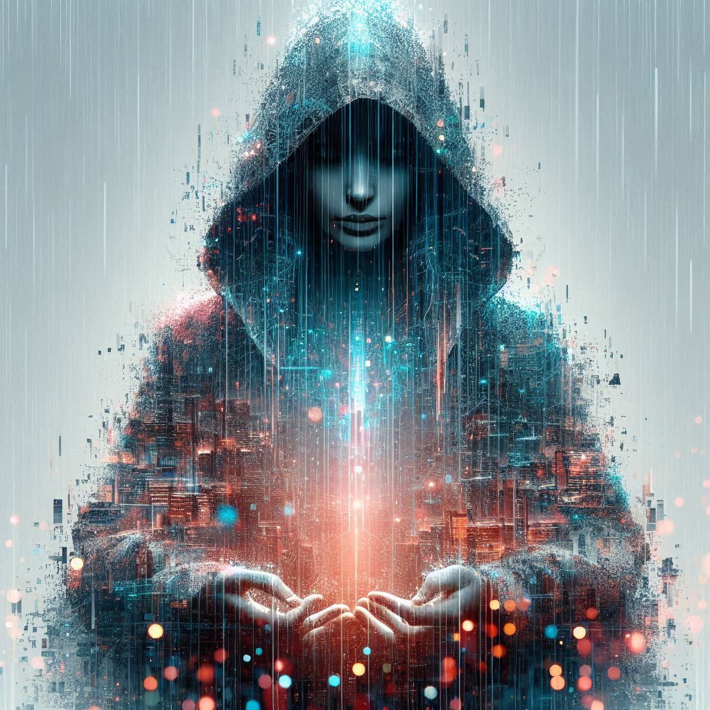 double exposure beautiful fantasy DALL-E 3 portrait landscap...