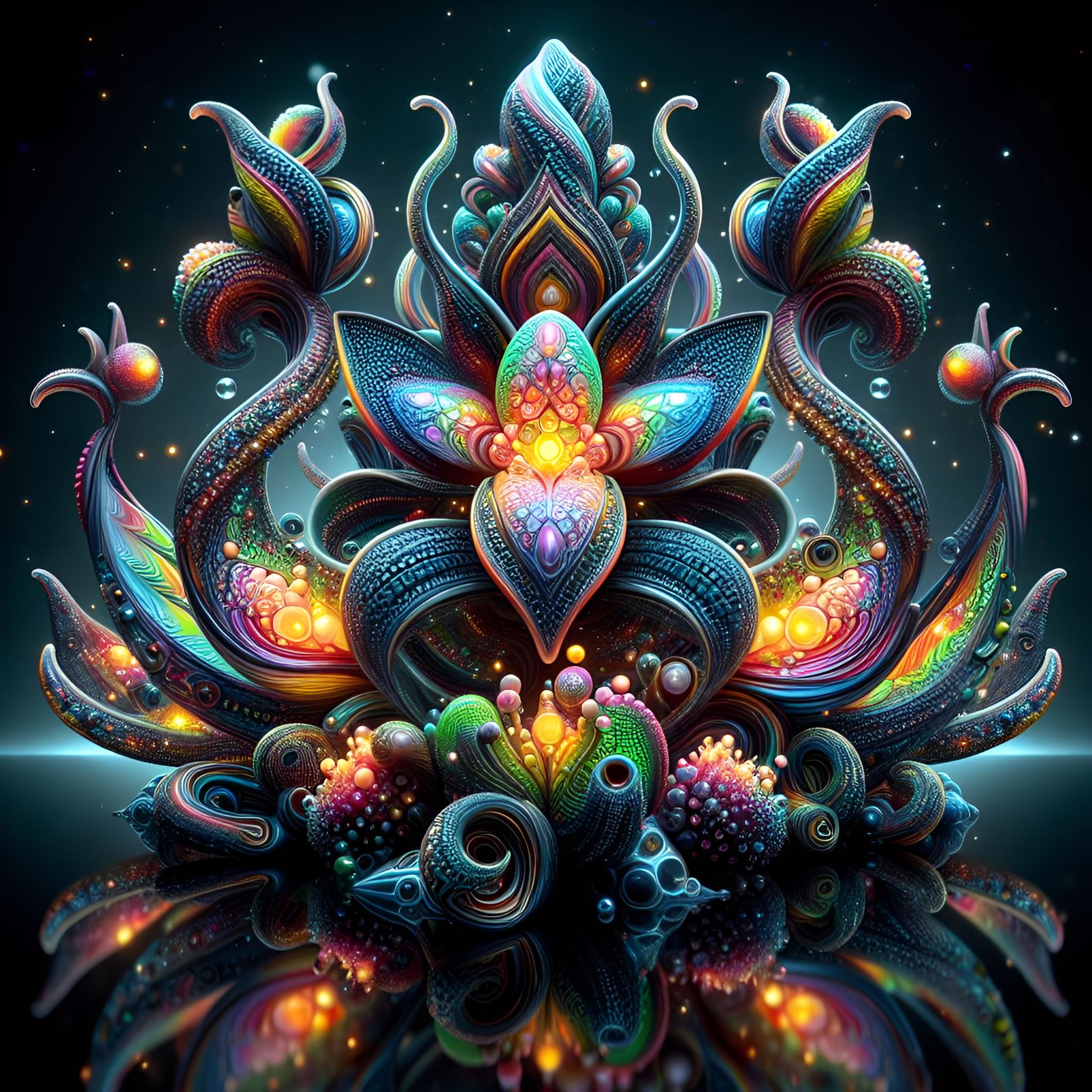 Heady Glass Flowers [vol.1]  (Dall-E-3,  27dec23)