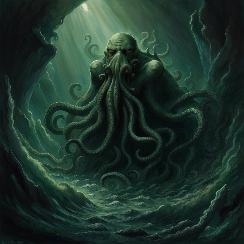 Great Cthulhu - AI Generated Artwork - NightCafe Creator