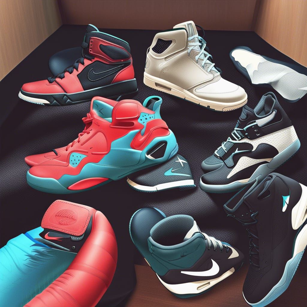 Nike and jordans mixed AI Generated Artwork NightCafe Creator