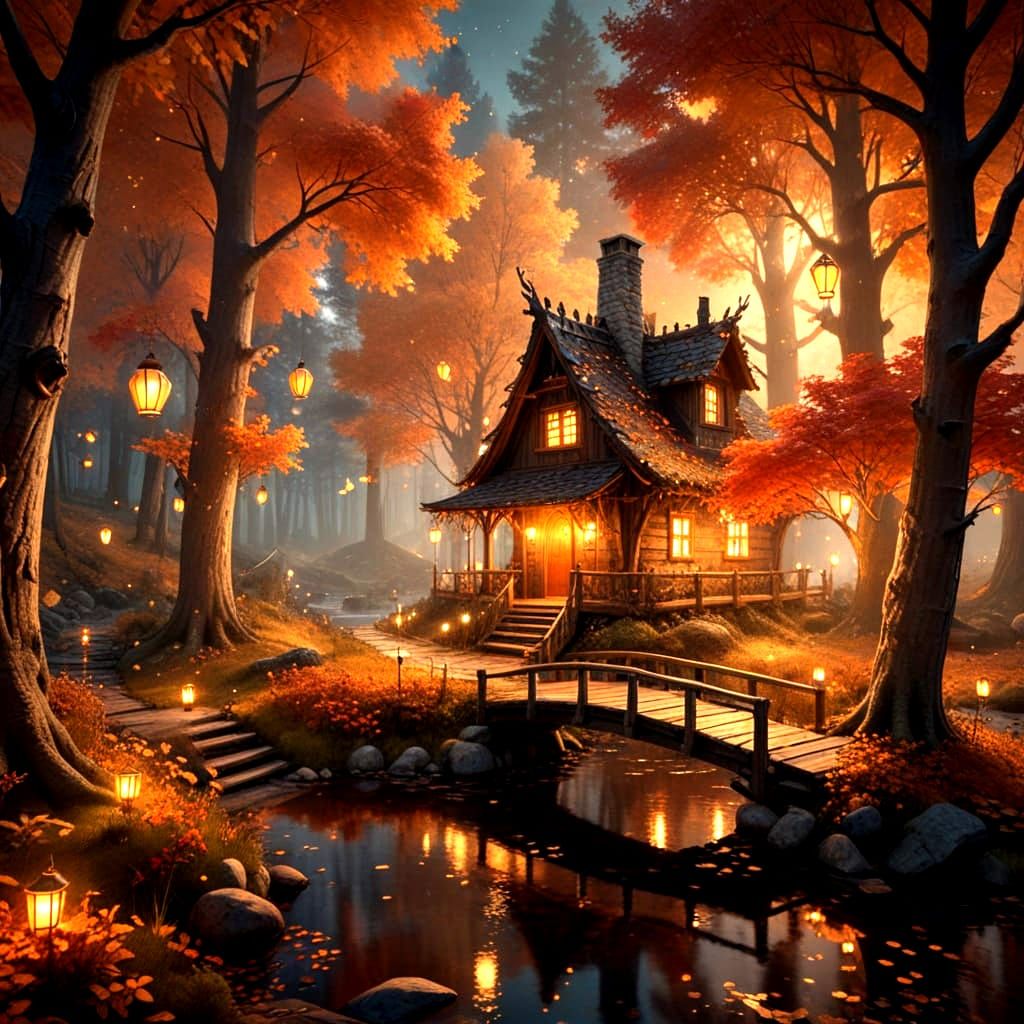 An autumn night   by @Dementor