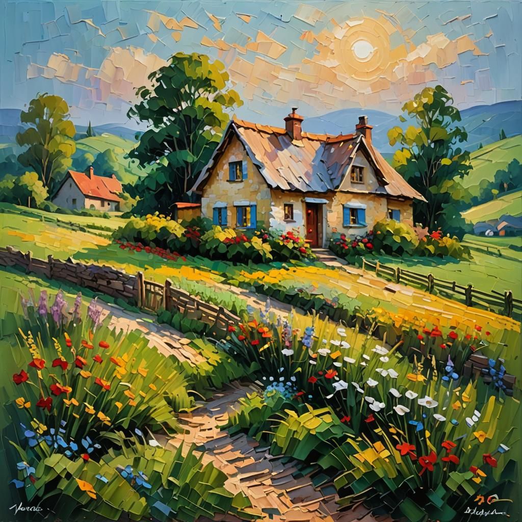 Impasto nature painting  by @Mike Ritchie