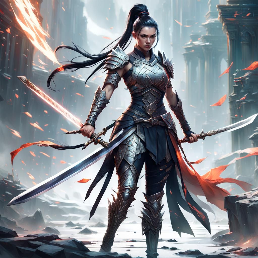 Woman Warrior - AI Generated Artwork - NightCafe Creator