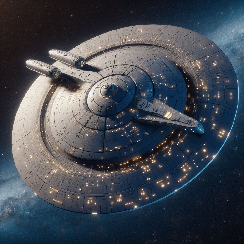 Federation starfleet style starship