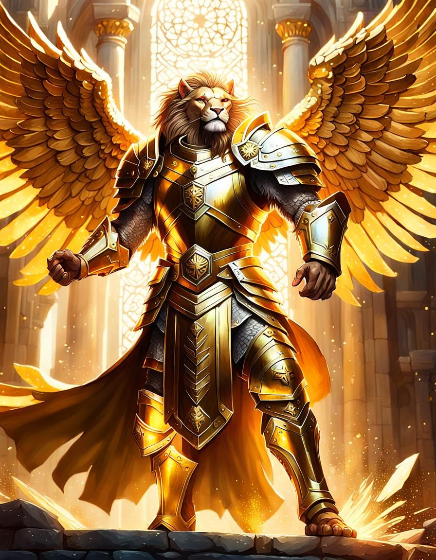 DnD 5e Leonin Cleric Paladin. - AI Generated Artwork - NightCafe Creator