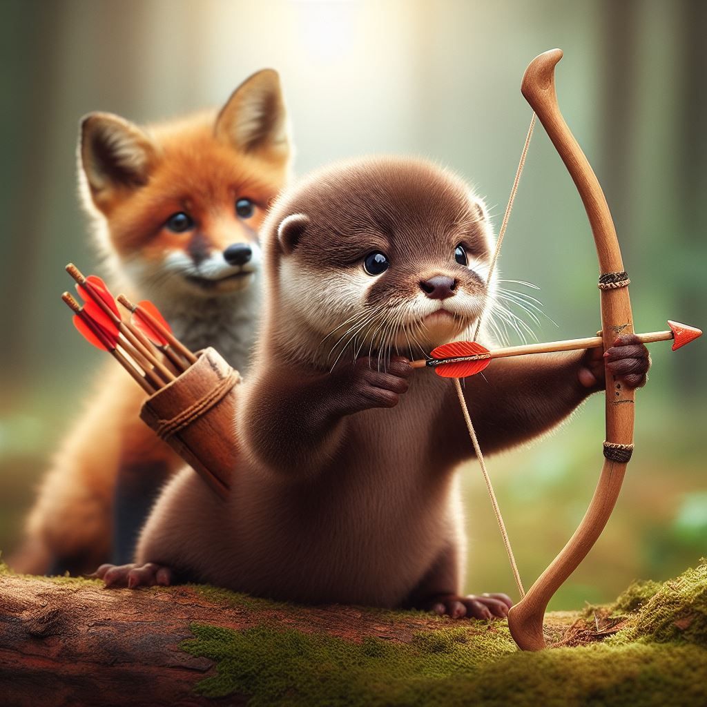 Baby Otter's first try!