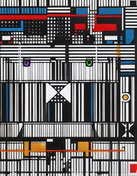 Screen print, pop art, splash screen art, triadic colors, di...