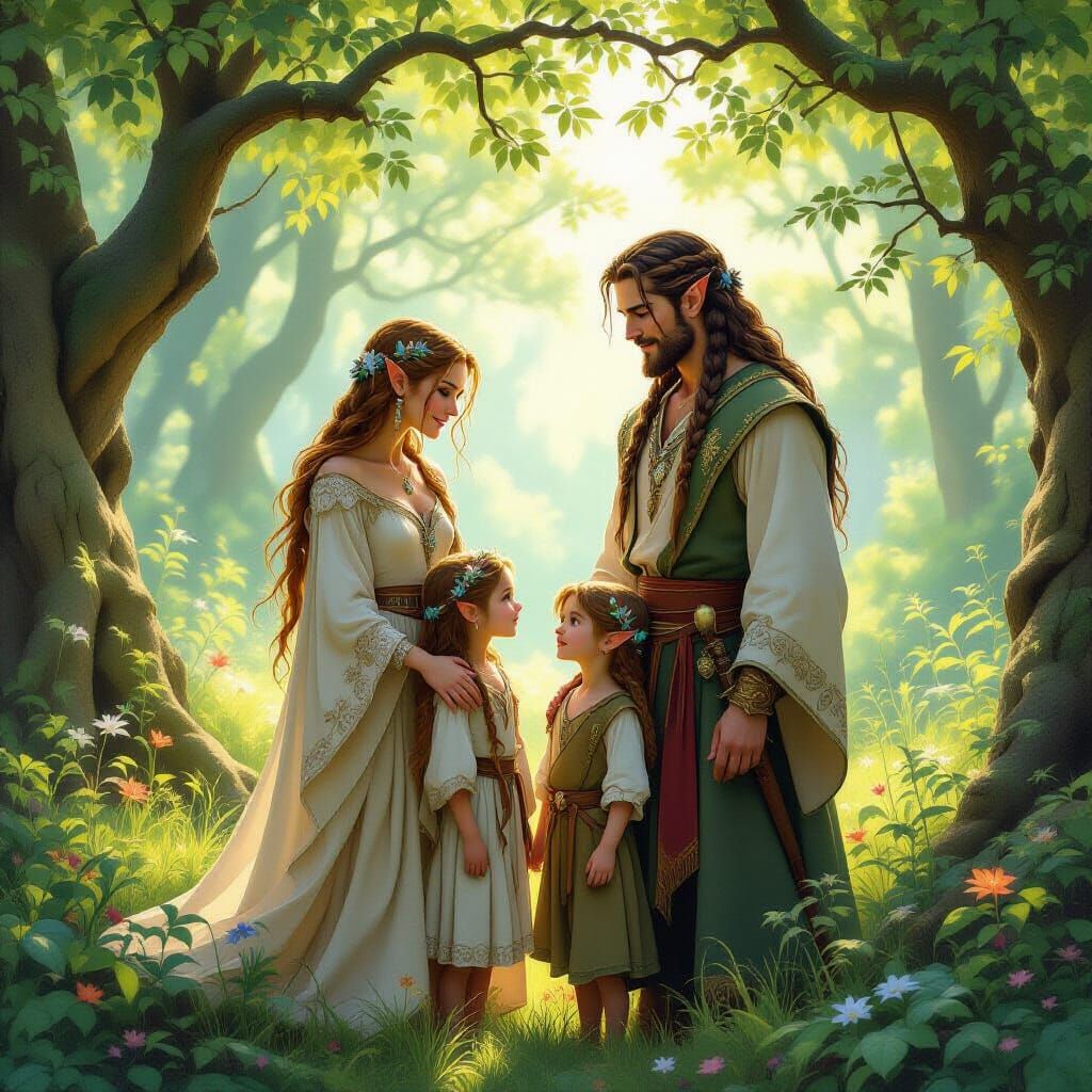 Elf Family in Woods

  by @Blue Nosed