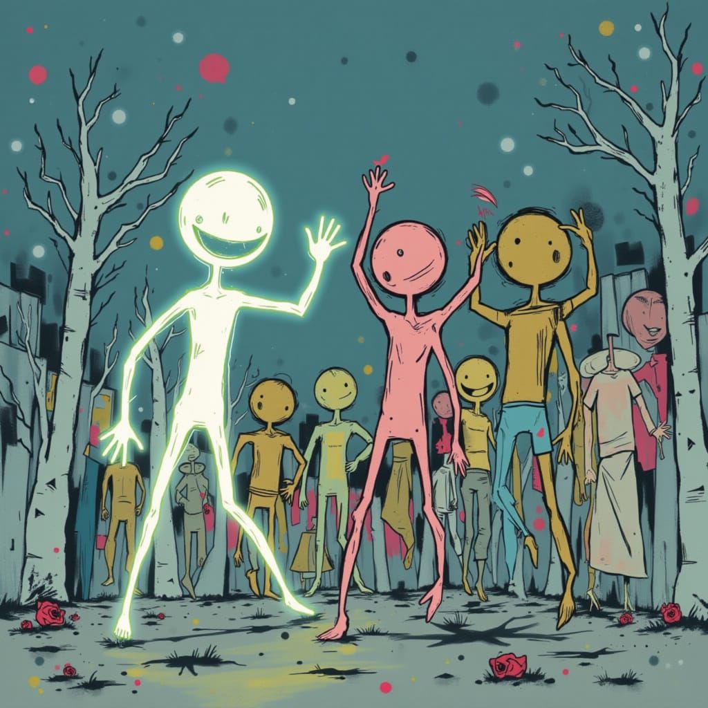 <lora:DANCING ALIENS:1.0>