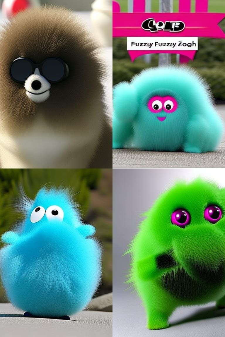 Cute fuzzy monster