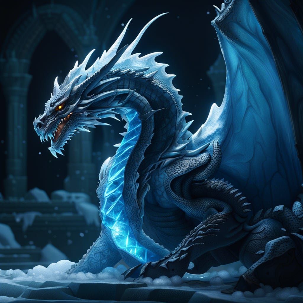 A dragon made of ice - AI Generated Artwork - NightCafe Creator