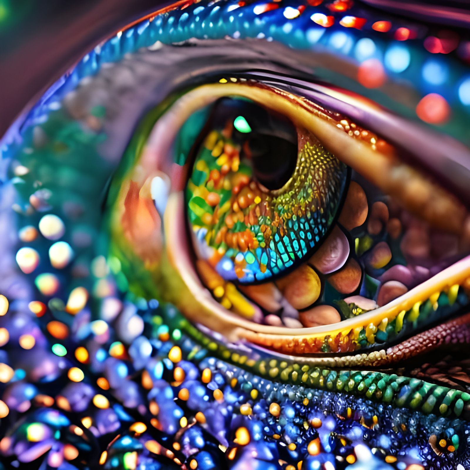 Lizardscape: Eye of the Lizard   by @Kitcalyx