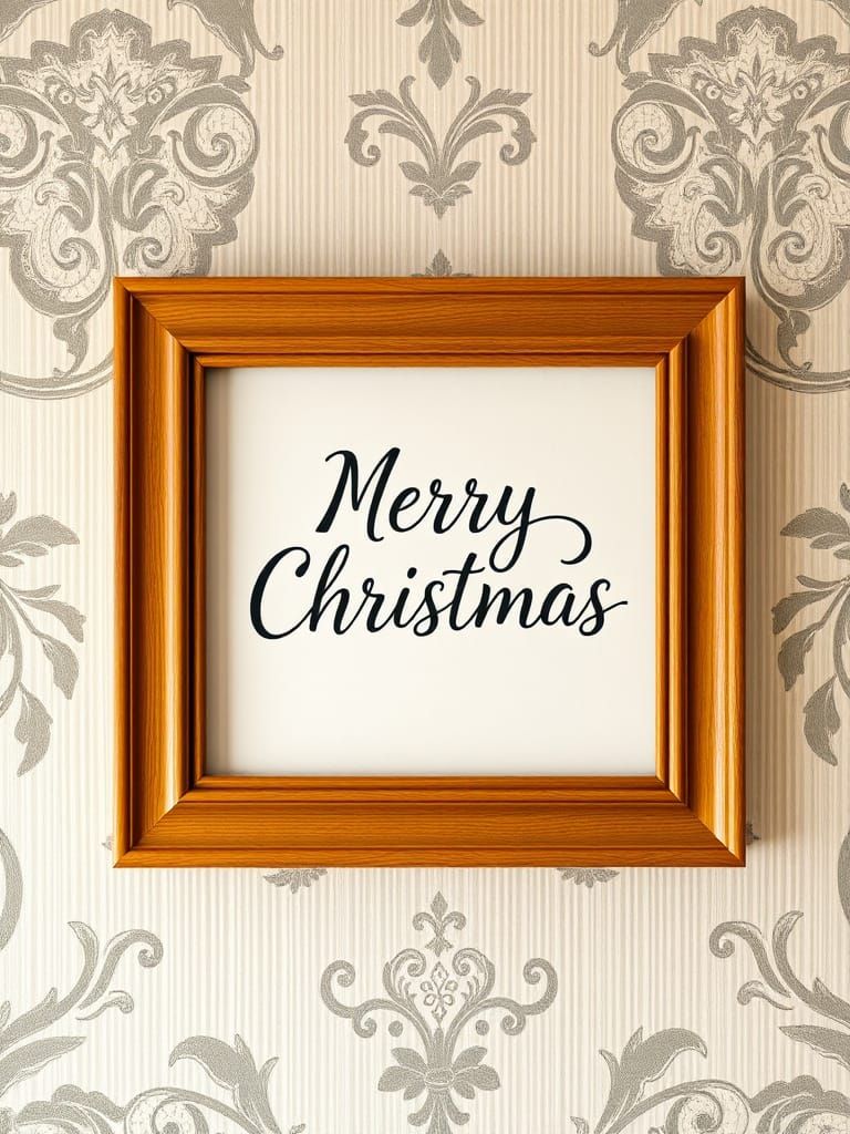 A stunning, intricate wooden frame, with a warm, honey-brown...