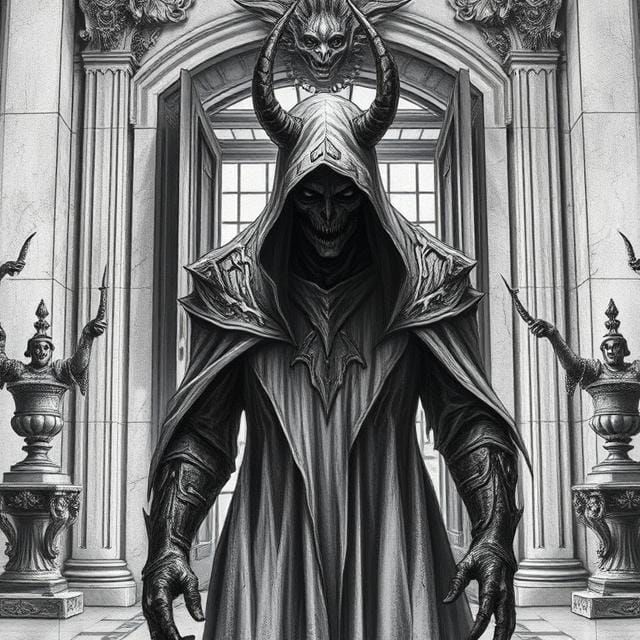 My own sinister evil original character true final boss villain ultimar walking through  Zeno Sama’s palace throne room ...