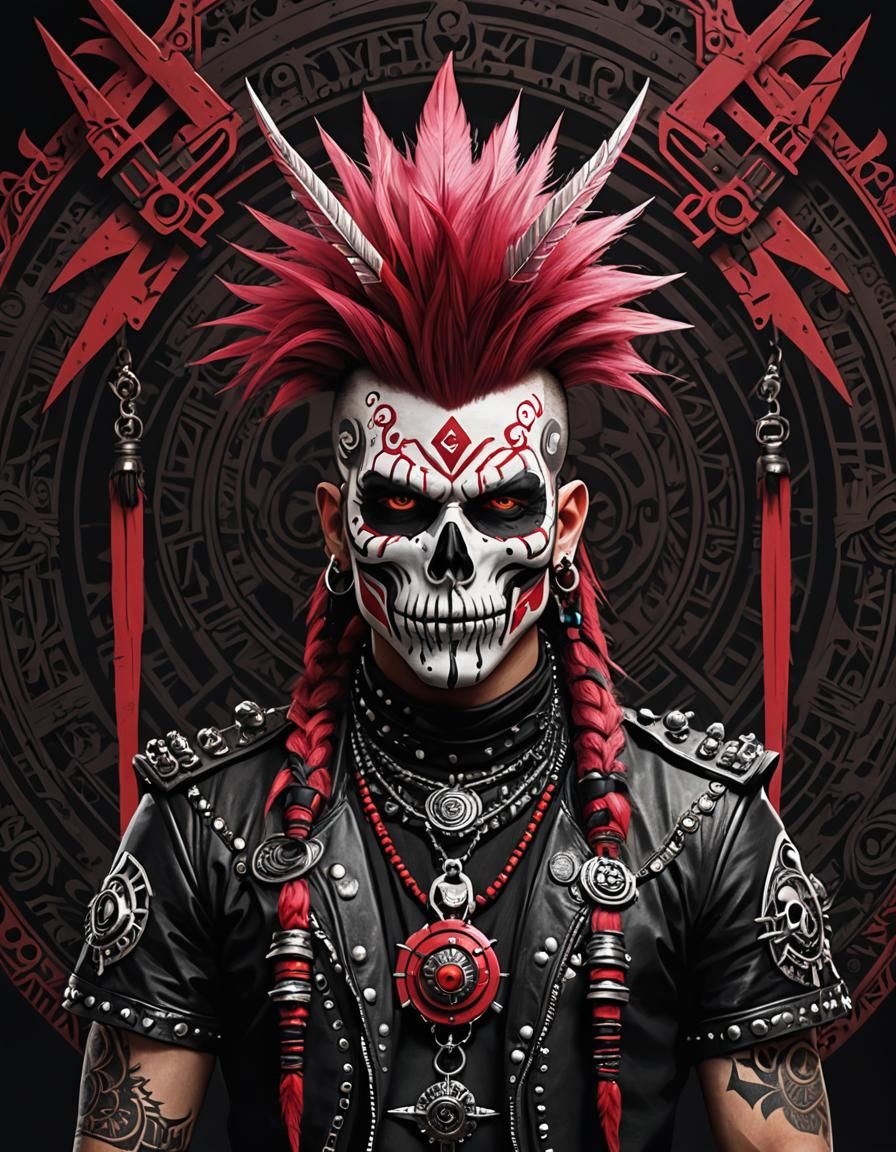 Tribalpunk Nightpunk Crimsonpunk 😎🧨🥡  by @FizzyElf