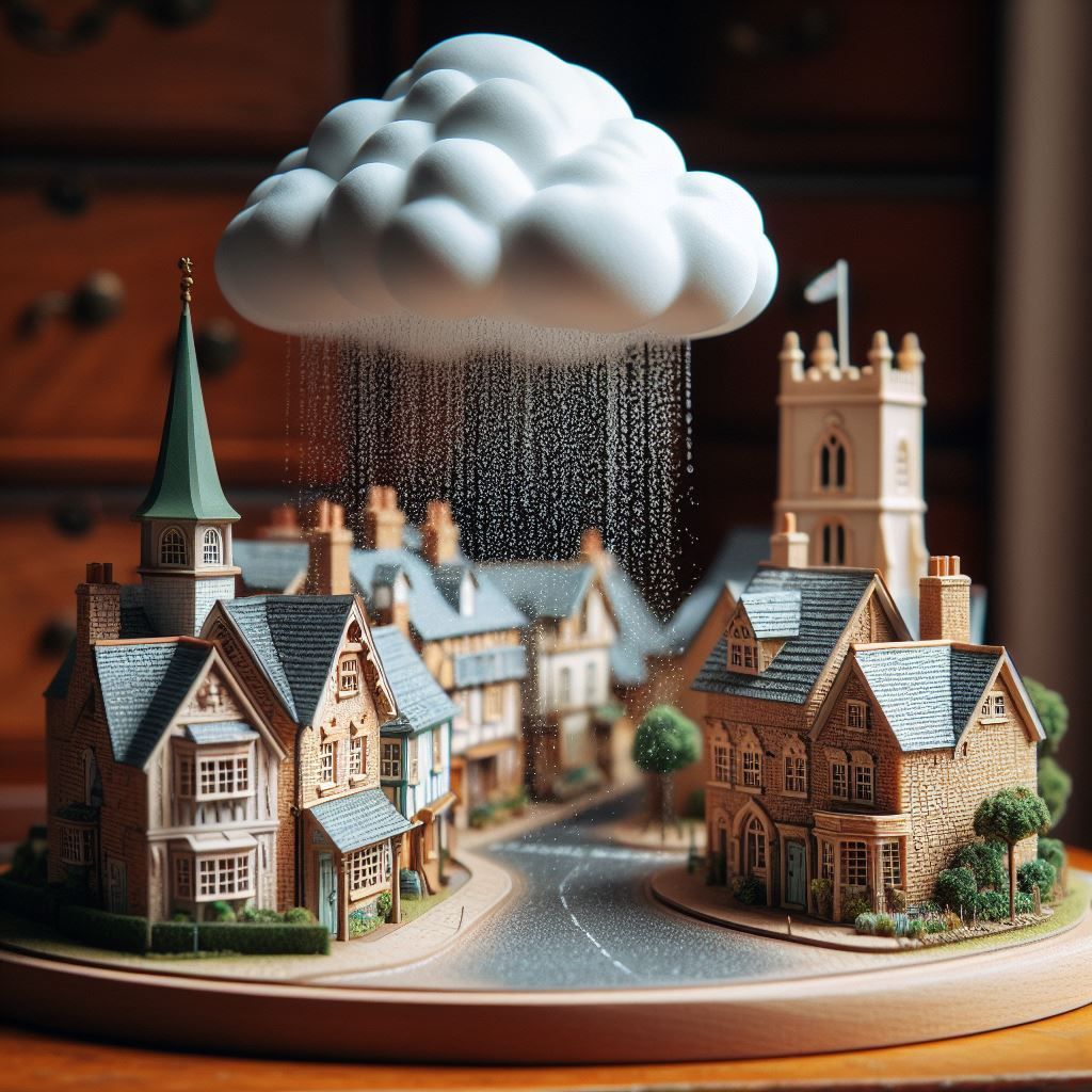 A Village in the Rain