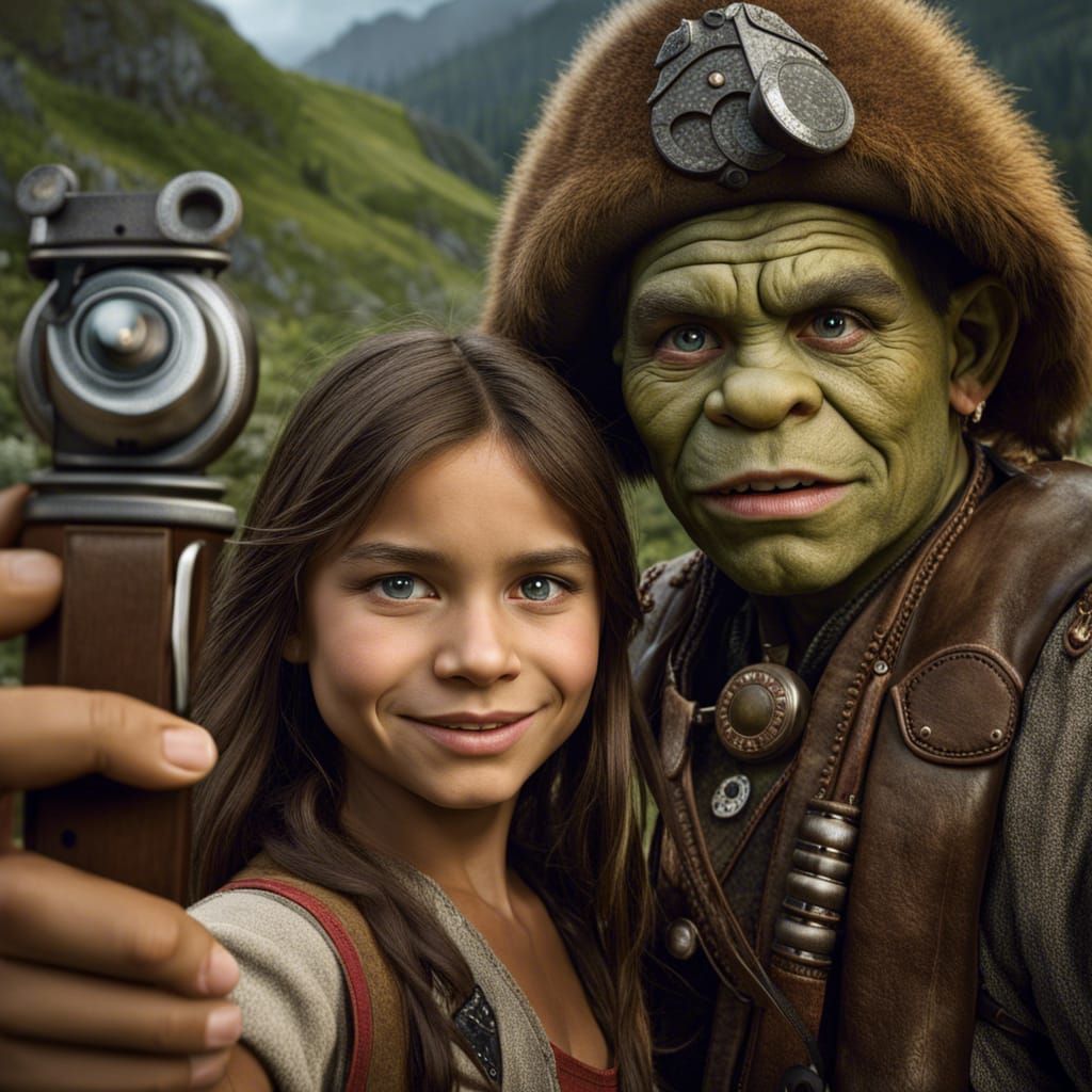 selfie with an orc  by @Hani