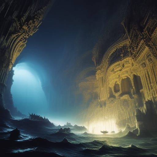 Forgotten Underwater Realms of the occult in the deep submer...
