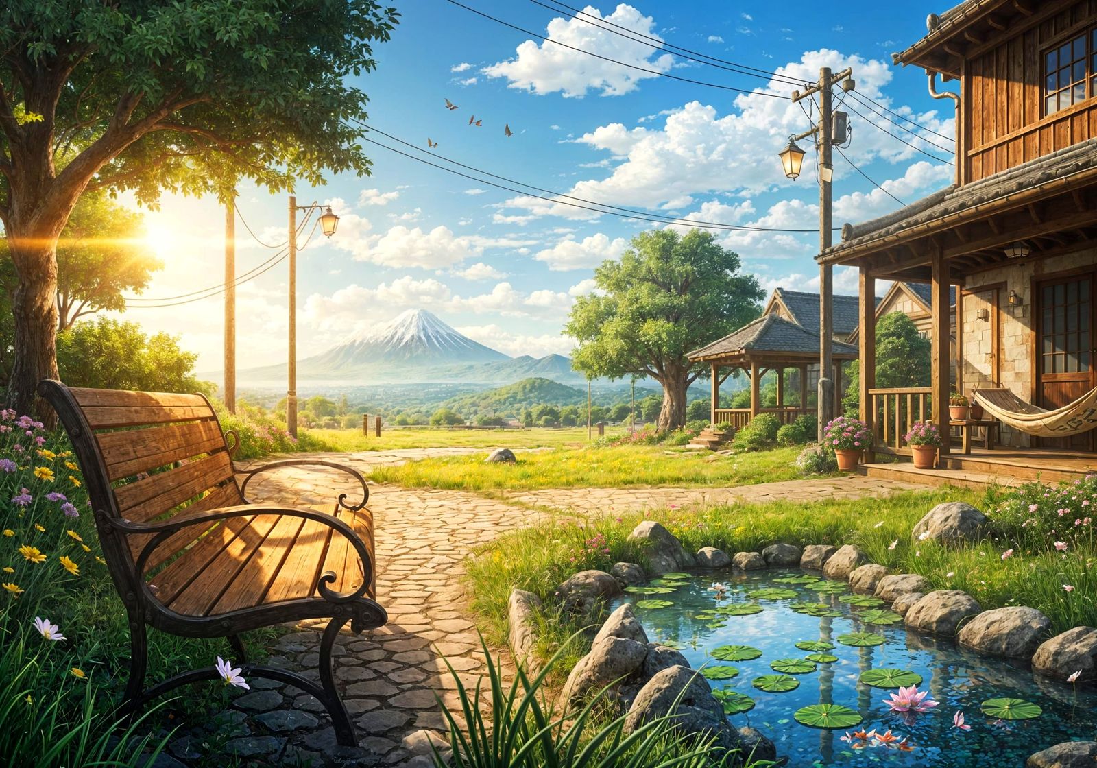 The Garden Beyond the Bench  by @Hinty