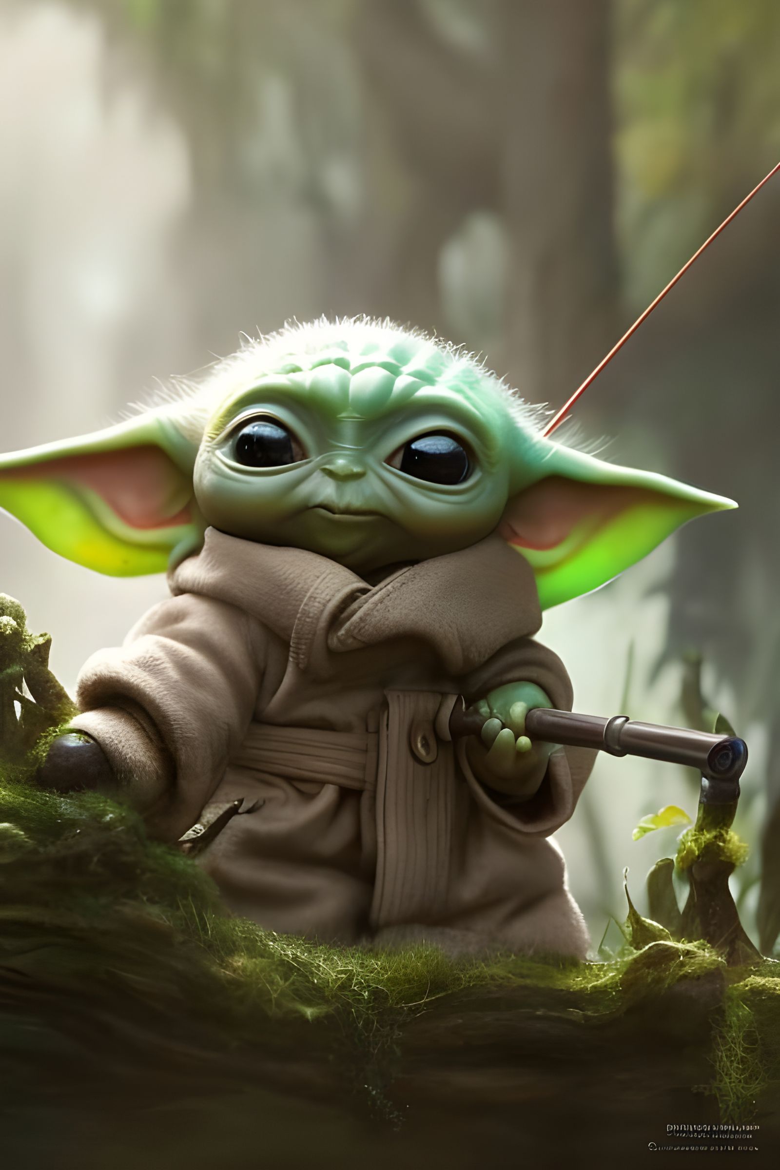 Grogu gone fishing 2