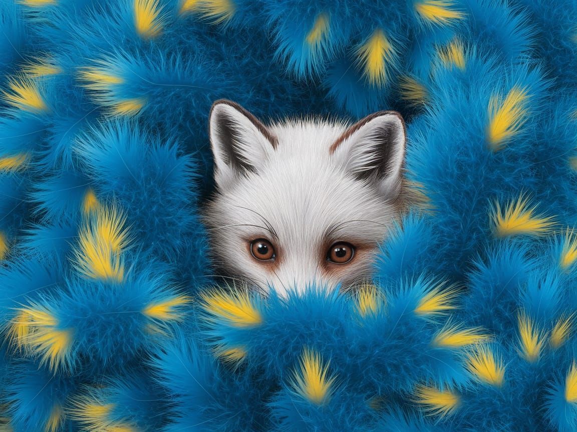 small white fox   by @Jane Jay